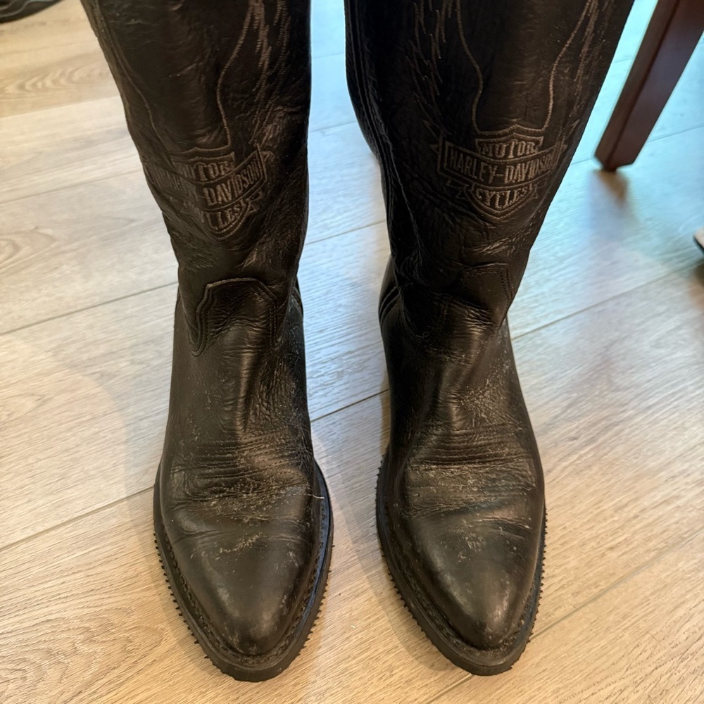 Harley-Davidson Black Western Boots Size 7